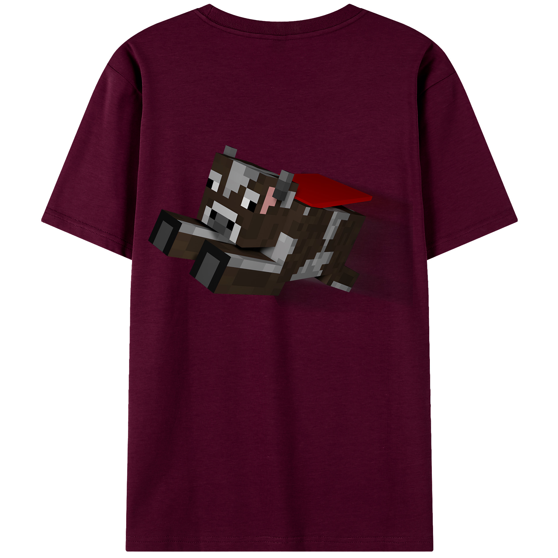 （画像用） マインクラフト ブロックの世界 Minecraft MC Block world レディース半袖Tシャツ(バックプリント)